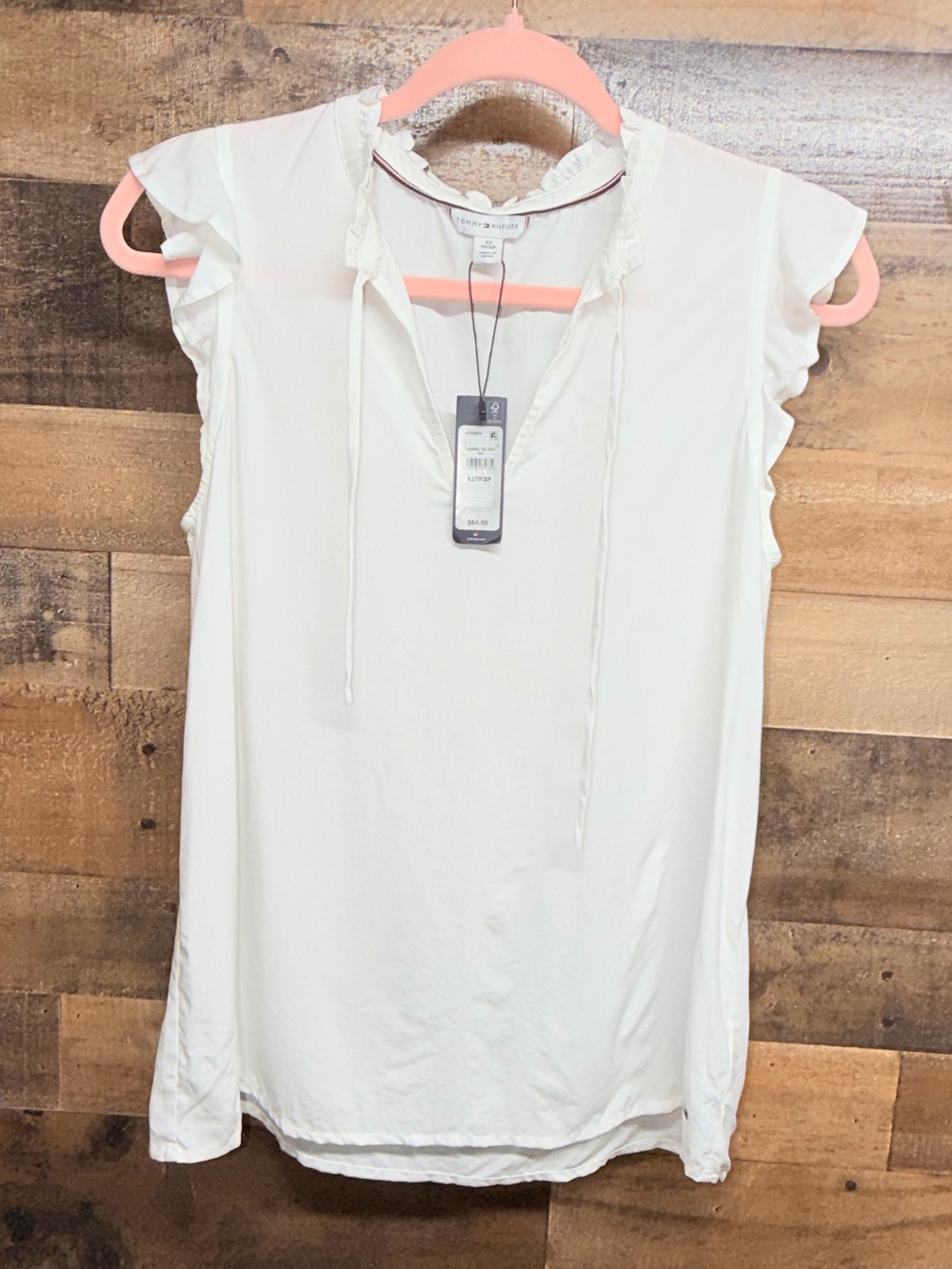 Tommy Hilfiger flutter sleeve blouse